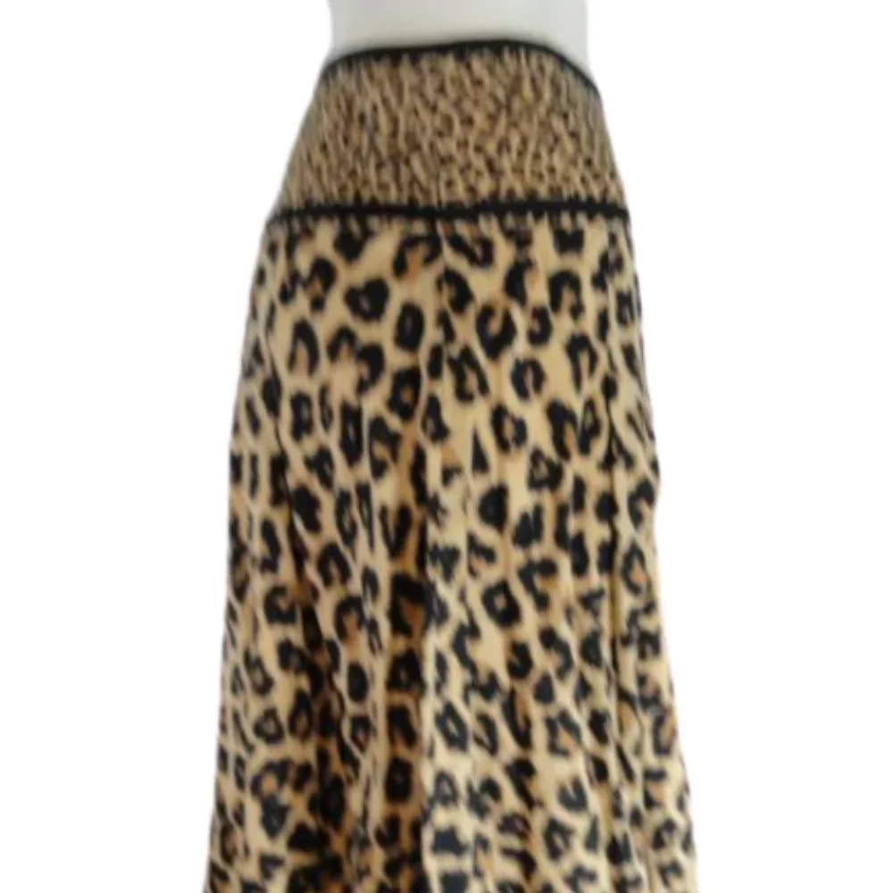 Jones NY Leopard Midi Skirt Tan Size 10 - Picture 4 of 7